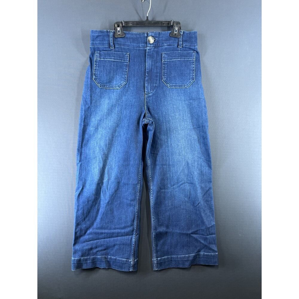New Anthropologie The Skipper Crop High-Rise Wide-Leg Jeans Size 30